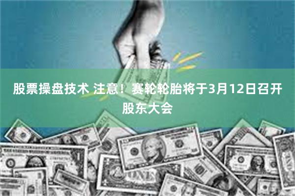 股票操盘技术 注意！赛轮轮胎将于3月12日召开股东大会